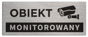 Tabliczka OBIEKT MONITOROWANY 20x8 cm