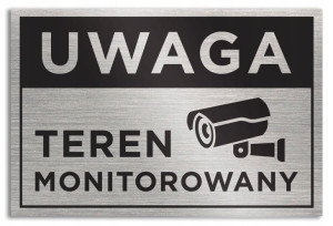 Tabliczka TEREN MONITOROWANY 30x20 cm