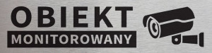 Tabliczka OBIEKT MONITOROWANY 40x10 cm