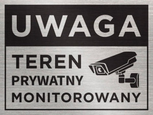 Tabliczka TEREN PRYWATNY MONITOROWANY 20x15 cm