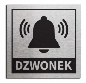 Tabliczka DZWONEK 10x10 cm