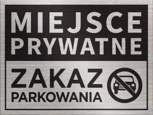 Tabliczka ZAKAZ PARKOWANIA 20x15 cm