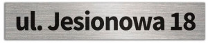 Numer domu tabliczka adresowa ALUMINIUM 30x5,5 cm