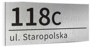 Numer domu tabliczka adresowa 45x20 cm ALUMINIUM