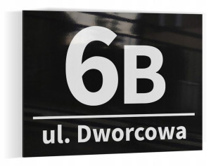 Numer domu tabliczka adresowa ALU CZARNY 40x30