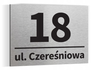 Numer domu tabliczka adresowa tablica ALU 20x15