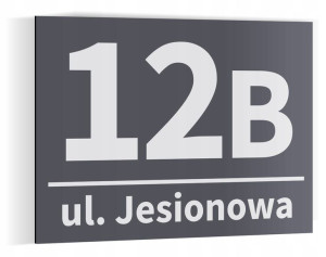Numer domu tabliczka adresowa ALU Antracyt 40x30