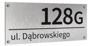 Numer domu tabliczka adresowa 45x20 z dystansami