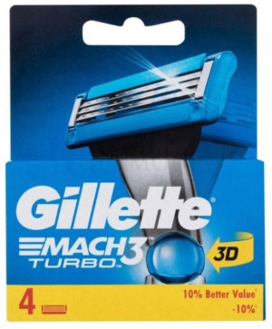 4x Ostrza do golenia Gillette Mach3 Turbo 4 wkłady oryginał