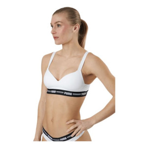 PUMA Stanik sportowy damski Iconic women Padded Top biały r. L