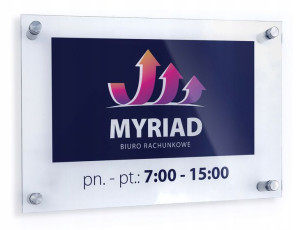 Szyld tabliczka firmowa plexi nadruk UV 30x20 cm