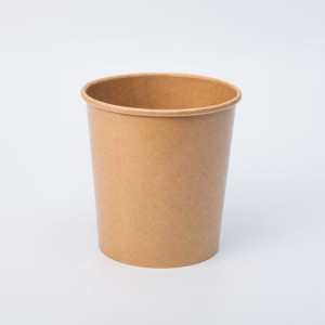 Kubek papierowy kraft na zupę z pokrywką  kraft 750ml (50szt/zestaw)