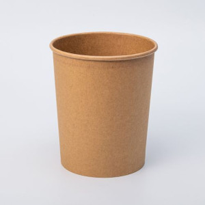 Kubek papierowy kraft na zupę  z pokrywką kraft 930m(50 szt/zestaw)