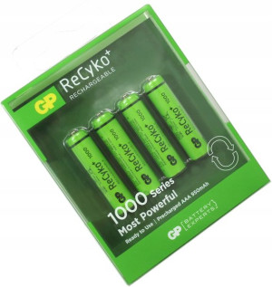 Gp Recyko+ R03 Aaa Akumulatorki 1000 Series 950mah