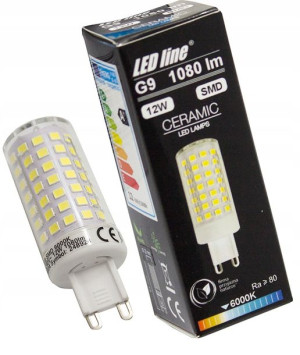 Żarówka Led G9 12w 1080lm 6k 230v B. Zimna Smd