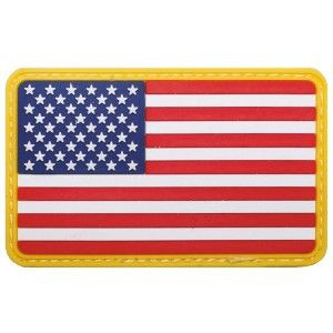 Naszywka z rzepem USA 8 x 5 cm