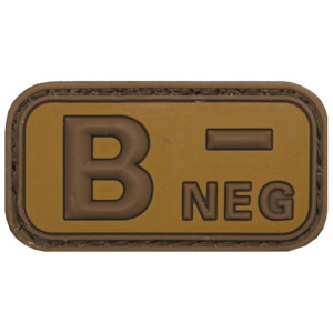 Naszywka Marker naszywka grupy krwi ''B NEG", 3D
