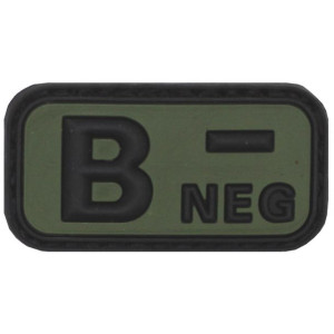 Naszywka Marker naszywka grupy krwi ''B NEG", 3D