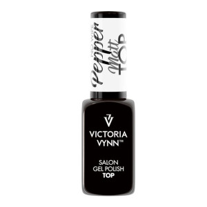 Gel Polish / Top Matt Pepper z kropkami No Wipe (bez przemywania)