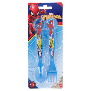 Sztućce Plastikowe DZIECIĘCE Spiderman Widelec Łyżka  Zestaw