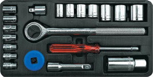 Vorel Zestaw Kluczy Kpl 21szt. 3/8"
