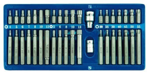 Vorel Końcówki Hex/torx/spline Metalowa Skrzynka 40elem. 66400