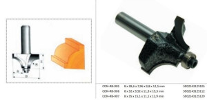 Condor Frez Do Drewna, Do Zaokrągleń Fi=35 12,9 X 15,1 X 11,1mm Trzpień 8mm