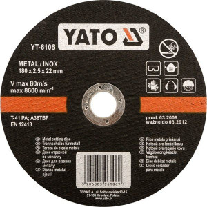 Yato Tarcza Do Metalu Inox 125x1,2x22mm 6103