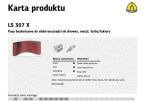 Klingspor Pasy Bezkońcowe Do Elektronarzędzi Ls307x 100mm X 610mm Gr.100 /1