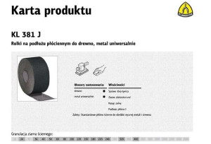 Klingspor Rolka Na Podłożu Płóciennym Kl381j 150mm Gr.120 (50mb)