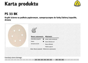 Klingspor Krążek Ścierny Samoprzyczepny 150mm Ps33bk Gr.180 Gls3 /100szt.