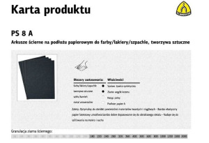 Klingspor Arkusze Ścierne Na Podłożu Papierowym 230mm X 280mm Ps8a Na Mokro
