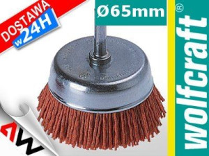 Wolfcraft Szczotka Nylonowa 65mm Doczołowa Trzpień 6mm