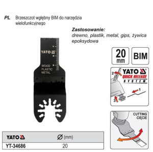 Yato Brzeszczot Wgłębny Do Narzędzia Wielofunkcyjnego Bimetal