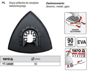 Yato Stopa Szlifierska Do Narzędzia Wielofunkcyjnego 34689