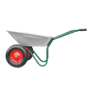 Awtools Taczka Ogrodowa 100l Dwa Koła Felgi Metalowe