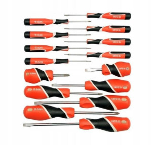 Yato Wkrętaki Komplet 15szt. Płaskie / Krzyżowe / Torx, S2 58 Hrc 25981