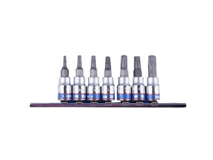 King Tony Komplet Nasadek 1/4" Torx Z Otworem 7 Elem. 2037 T10 - T40