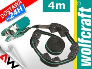 Wolfcraft Zacisk Taśmowy Z Grzechotką, 400cm + 4 Szczęki