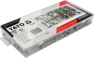 Yato Zestaw Nakrętek Zamkniętych / Kołpakowych Metrycznych 150szt. M3, M4,