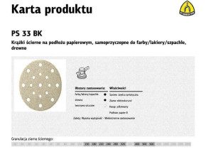 Klingspor Krążek Ścierny Samoprzyczepny 150mm Ps33bk Gr.180 Gls51 /100szt.