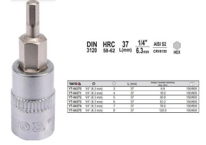 Yato Klucz Trzpieniowy Imbusowy/hex 1/4" 5x37mm
