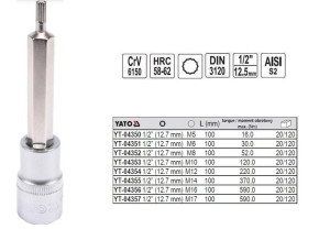 Yato Klucz Trzpieniowy Spline 1/2" M12x100mm