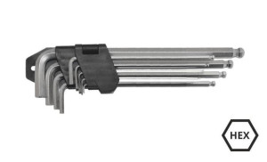 Awtools Klucze Imbusowe Sześciokątne Z Kulką/1.5-10mm/9 Elem.1.5/2/2.5/3/4/