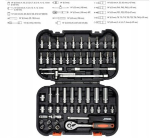 Sthor Zestaw Kluczy 1/4" 56el 58643