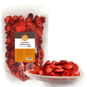Truskawki Liofilizowane 100g Całe Plastry