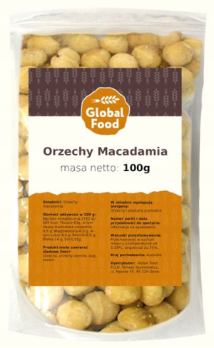 Orzechy Makadamia Orzech Macadamia 100g