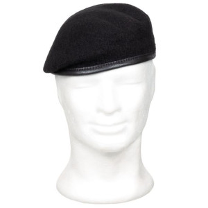 Beret Wojskowy Tłoczony Mfh Czarny 59 Cm
