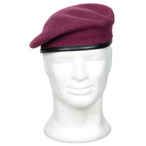 Beret Wojskowy Tłoczony Mfh Bordowy 58 Cm