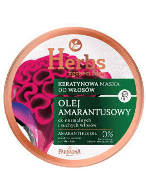 HERBS Keratynowa maska Olej Amarantusowy do normalnych i suchych włosów